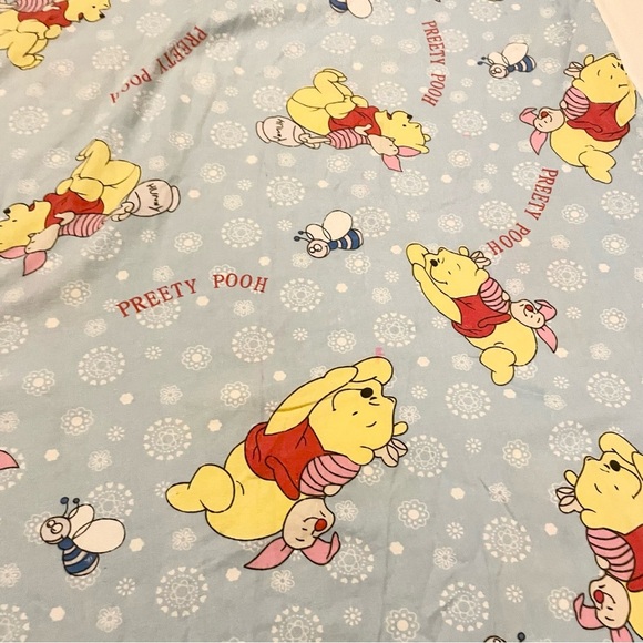 Winnie the Pooh Piglet Flat Bed Sheet 70” x 57” - Picture 4 of 15